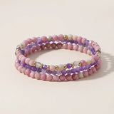 Natural Stone Bracelets Amethysts Rhodonite Beads Yoga Bangle