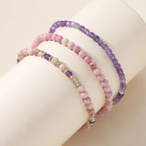 Natural Stone Bracelets Amethysts Rhodonite Beads Yoga Bangle