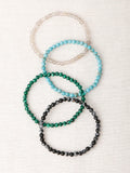 4PCS/Set Natural Stone Beads Bracelet for Men Women Yoga Jewelry