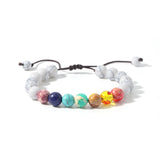8mm 7 Chakra Bracelet Natural Stones Turquoise Bracelet