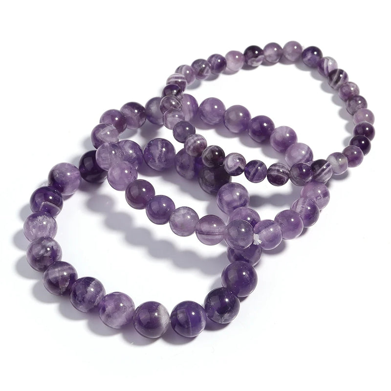 Natural Amethyst Bracelet Reiki Energy Quartz Men Women Charm Jewelry