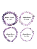 Purple Cloud Mother Stone Amethyst Bracelet Charm Yoga Meditation Gift