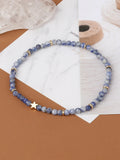 Natural Stone Anklet Copper Star Beaded Beach Anklet Bracelet