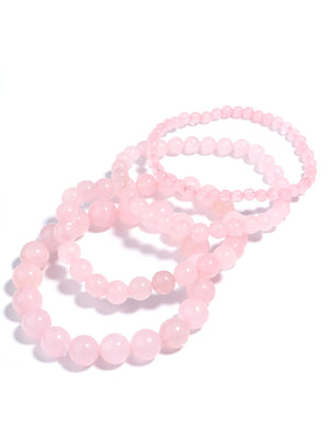Rose Quartz Bracelet Women Natural Crystal Bracelet Yoga Meditation Charm