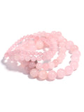Rose Quartz Bracelet Women Natural Crystal Bracelet Yoga Meditation Charm