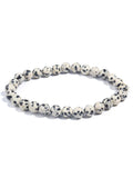 Spotted Stone Bracelet Men Charm Heal Balance Reiki Energy Beaded Stone Bracelet