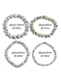 Spotted Stone Bracelet Men Charm Heal Balance Reiki Energy Beaded Stone Bracelet