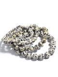 Spotted Stone Bracelet Men Charm Heal Balance Reiki Energy Beaded Stone Bracelet