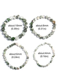 Tree Agate Bracelet Natural Stone Healing Crystal Spiritual Yoga Meditation