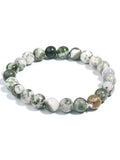 Tree Agate Bracelet Natural Stone Healing Crystal Spiritual Yoga Meditation