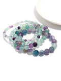 Crystal Fluorite Bracelet for Women Men Meditation Healing Reiki Jewelry