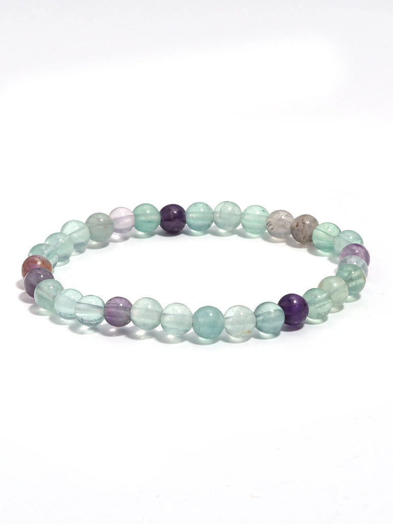 Crystal Fluorite Bracelet for Women Men Meditation Healing Reiki Jewelry