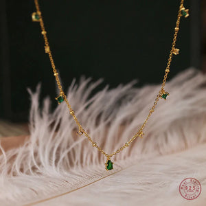 925 Silver 4A Zircon Choker Necklace for Women