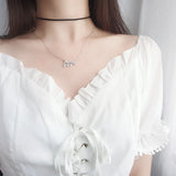 925 Silver LOVE Pendant Necklace with Zirconia