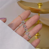 14k Plated Zircon Snake Bone Chain Bracelet for Women