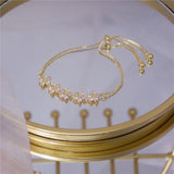 14k Plated Zircon Snake Bone Chain Bracelet for Women