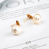 925 Sterling Silver Baroque Pearl Drop Earrings Retro Charm Earrigns