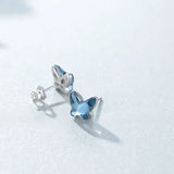 925 Silver Crystal Butterfly Necklace Love Memory Wedding Gift