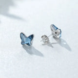 925 Silver Crystal Butterfly Necklace Love Memory Wedding Gift