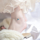 Silver Plated Ocean Mermaid Ankle Bracelet Fish Tail Foot Anklet Jewelry