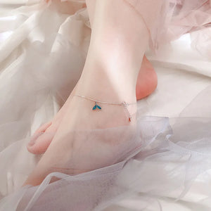 Silver Plated Ocean Mermaid Ankle Bracelet Fish Tail Foot Anklet Jewelry