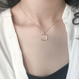 Moon Silver Plated Necklace Crescent Pendant Chain Jewelry