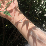 Silver Plated Girlfriend Bracelet Zirconia Moon Star Romantic Gift
