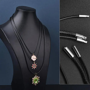 Brown Braid Wax Cord DIY Necklace Pendant Jewelry Making