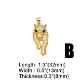 CZ Leopard Pendant Copper Plated Necklace Pendant