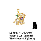 CZ Leopard Pendant Copper Plated Necklace Pendant