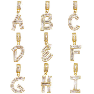 26 Letter Charms CZ Alphabet DIY Pendant Jewelry Making Supplies