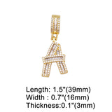 26 Letter Charms CZ Alphabet DIY Pendant Jewelry Making Supplies