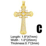 Christian Cross Pendant for Jewelry Making Plated Copper Religious Crafts