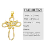 Christian Cross Pendant for Jewelry Making Plated Copper Religious Crafts