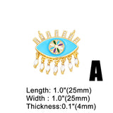 Enamel Evil Eye Fatima Hand Amulet Pendant for Jewelry Making
