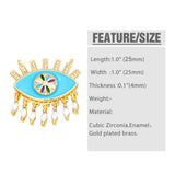 Enamel Evil Eye Fatima Hand Amulet Pendant for Jewelry Making