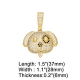 CZ Crystal Puppy Pendant for Necklace DIY Jewelry
