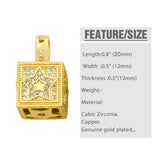 Copper CZ Plated Hand Hamsa Evil Eye Padlock Necklace Pendant pdta488