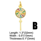 Heart Cross Pendants with Zirconia for DIY Jewelry Crafts