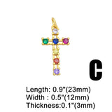 Heart Cross Pendants with Zirconia for DIY Jewelry Crafts
