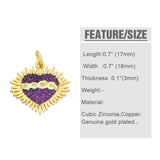 Heart Cross Pendants with Zirconia for DIY Jewelry Crafts