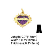 Heart Cross Pendants with Zirconia for DIY Jewelry Crafts