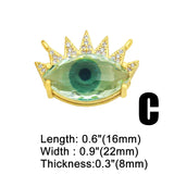 CZ Evil Eye Pendant for Jewelry Making