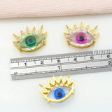 CZ Evil Eye Pendant for Jewelry Making
