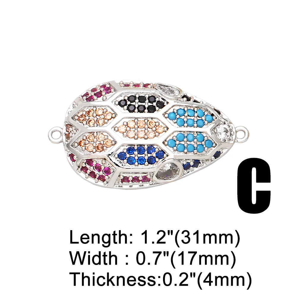 Multicolor CZ Enamel Elephant Pendant for Necklace