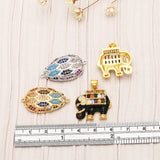 Multicolor CZ Enamel Elephant Pendant for Necklace