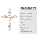Cross Pendant CZ Crucifix Necklace Jewelry Making Supplies