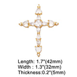 Cross Pendant CZ Crucifix Necklace Jewelry Making Supplies