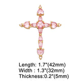 Cross Pendant CZ Crucifix Necklace Jewelry Making Supplies