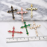 Cross Pendant CZ Crucifix Necklace Jewelry Making Supplies